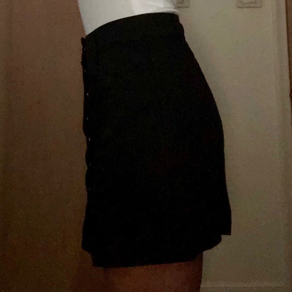Black button up mini skirt NWOT size M - Picture 8 of 8